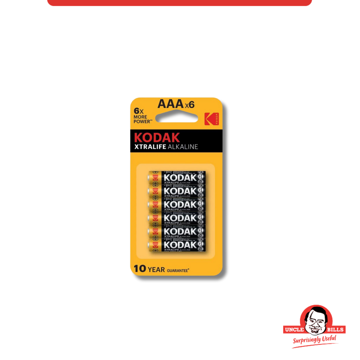 Pin Tiểu Kodak Alkaline AAA điện thế 1.5V Bộ 6 Pin Uncle Bills IB0217