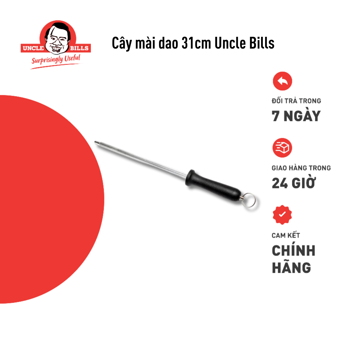 Cây mài dao 31cm Uncle Bills KA0115