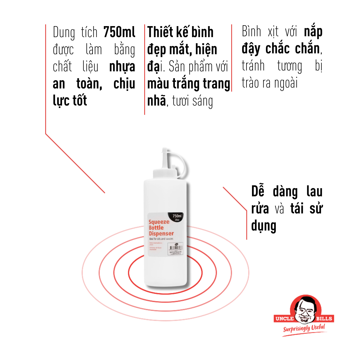 Bình Xịt Đựng Gia Vị 750ml Uncle Bills KA0287