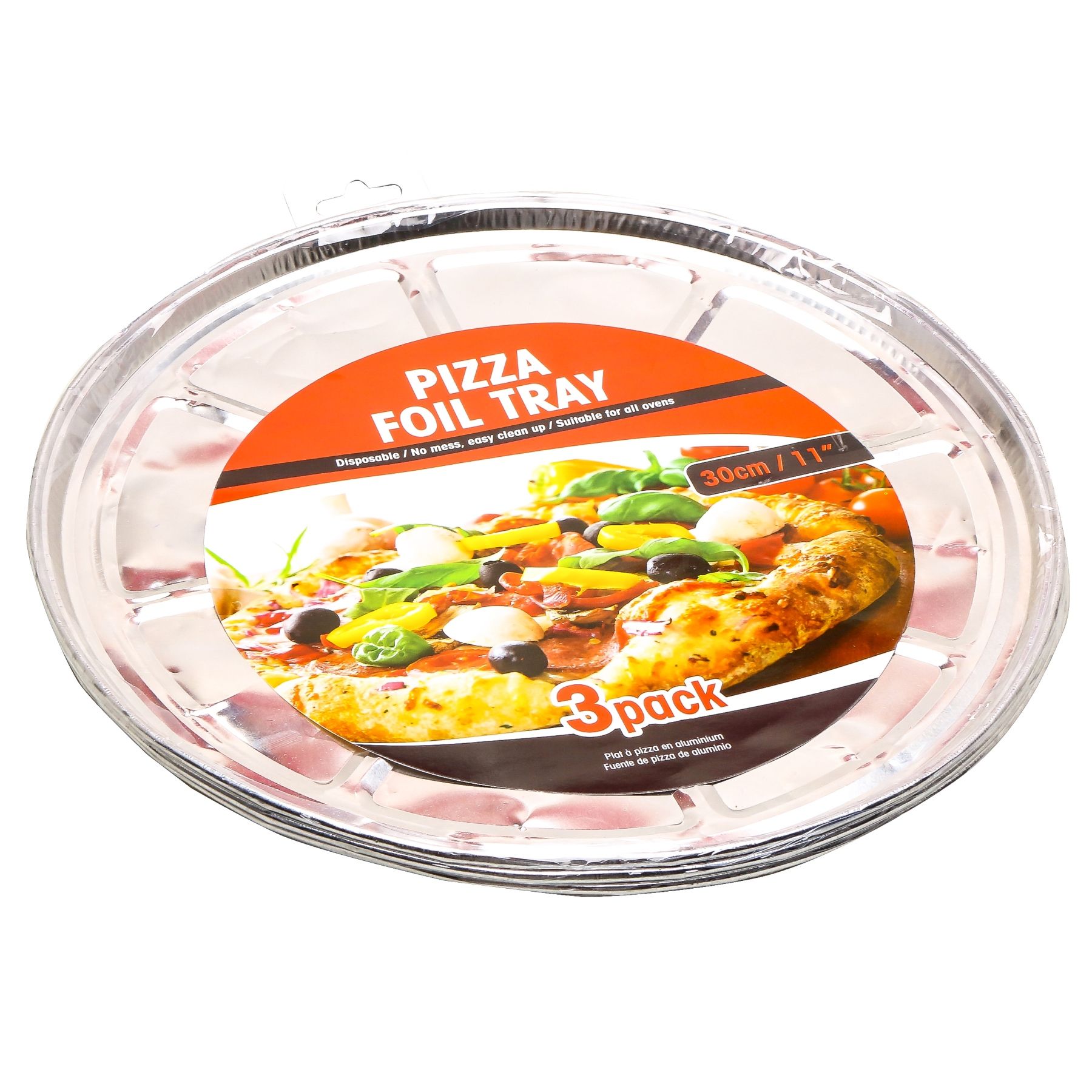 Khay giấy bạc nướng bánh pizza đường kính 30cm 3 cái /bộ