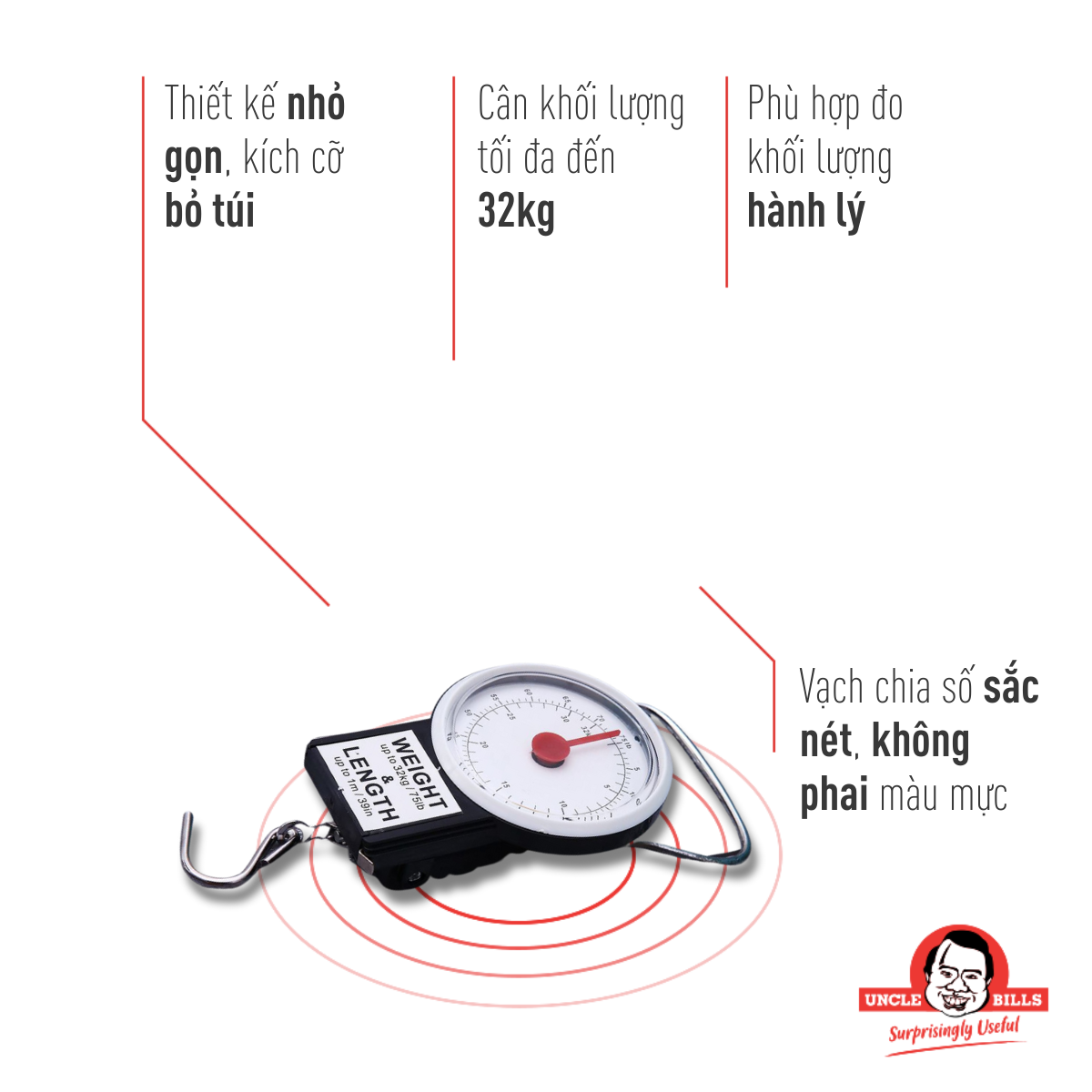 Cân Hành Lý 32kg Uncle Bills RG0109