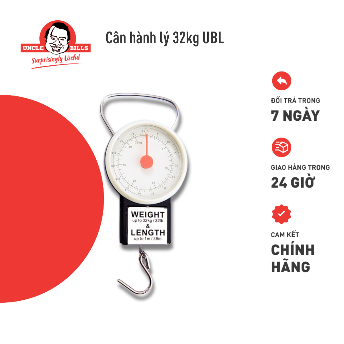 Cân Hành Lý 32kg Uncle Bills RG0109