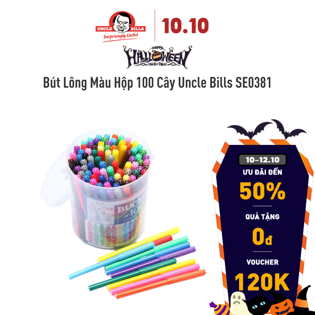 Bút Lông Màu Hộp 100 Cây Uncle Bills SE0381