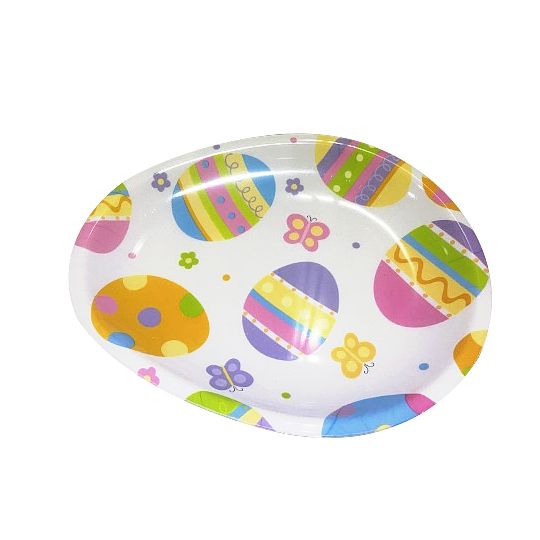 DECORATIVE EGG SHAPED PLATE 28x23x2cm