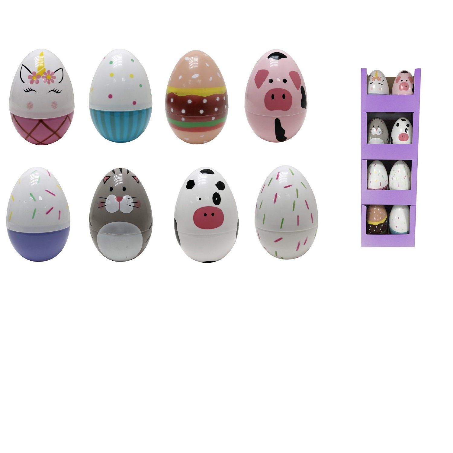 JUMBO EGG 17.5 x 25 Cm IN STACKED SRT   ASSORTED