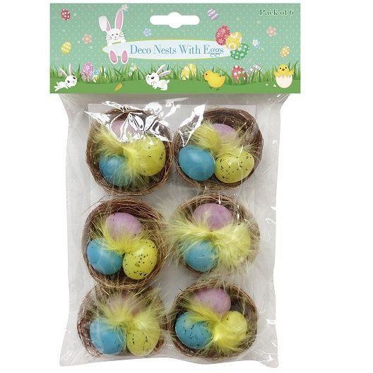NEST WITH EGGS 6pk