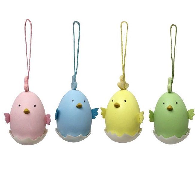 CHICK EGG HANGER 12 Cm   ASSORTED COLS