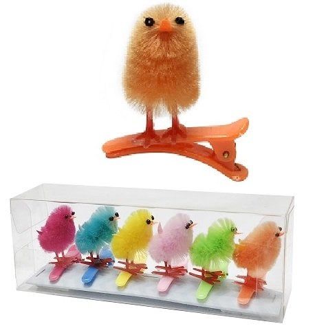 DECORATIVE CLIPS 6pk   CHICK