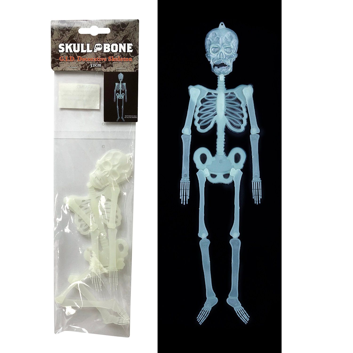 Bộ Xương Phát Sáng Dài 32cm Trang Trí Halloween Uncle Bills UH00611