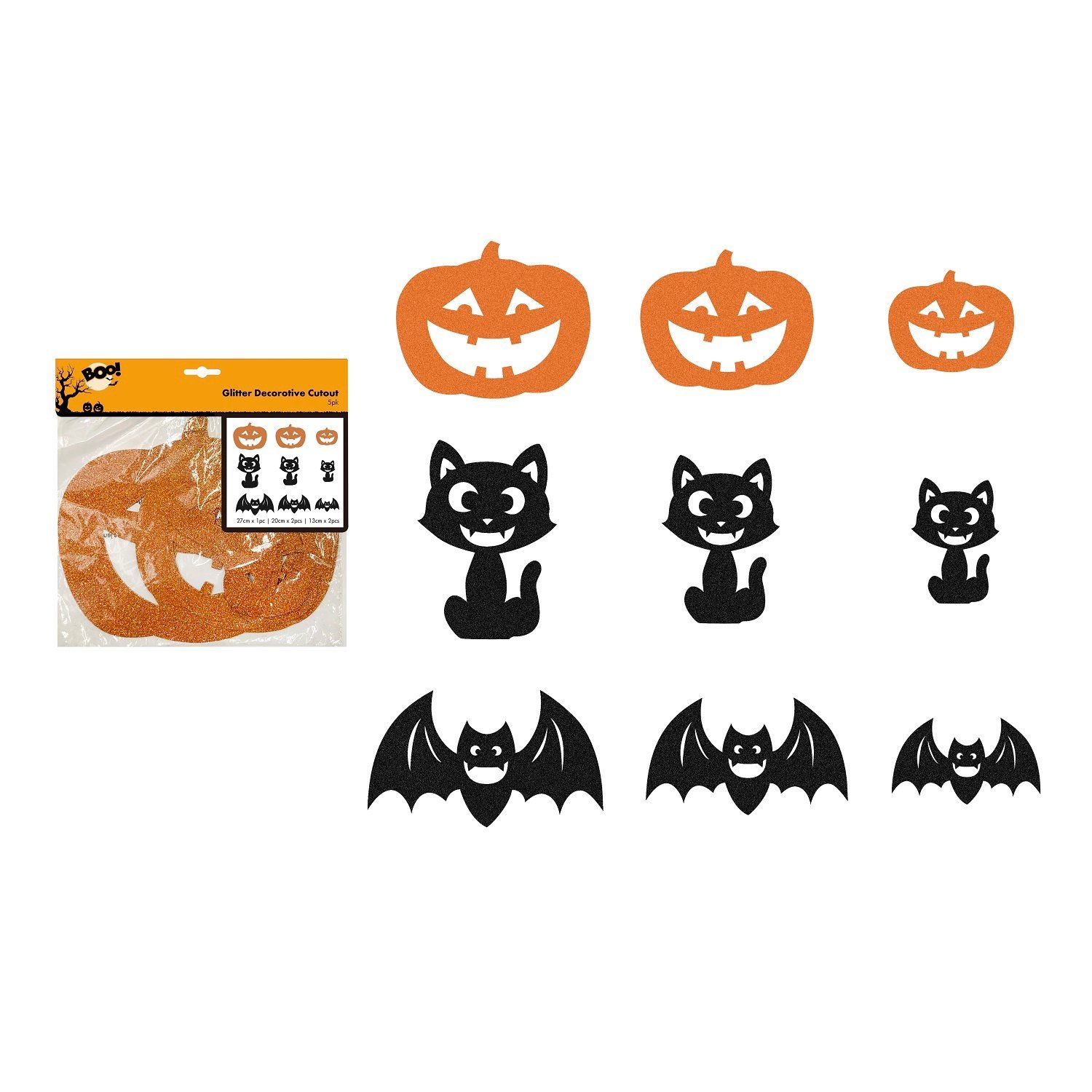 Miếng Dán Trang Trí Kim Tuyến 3 mẫu Halloween UBL UH01296