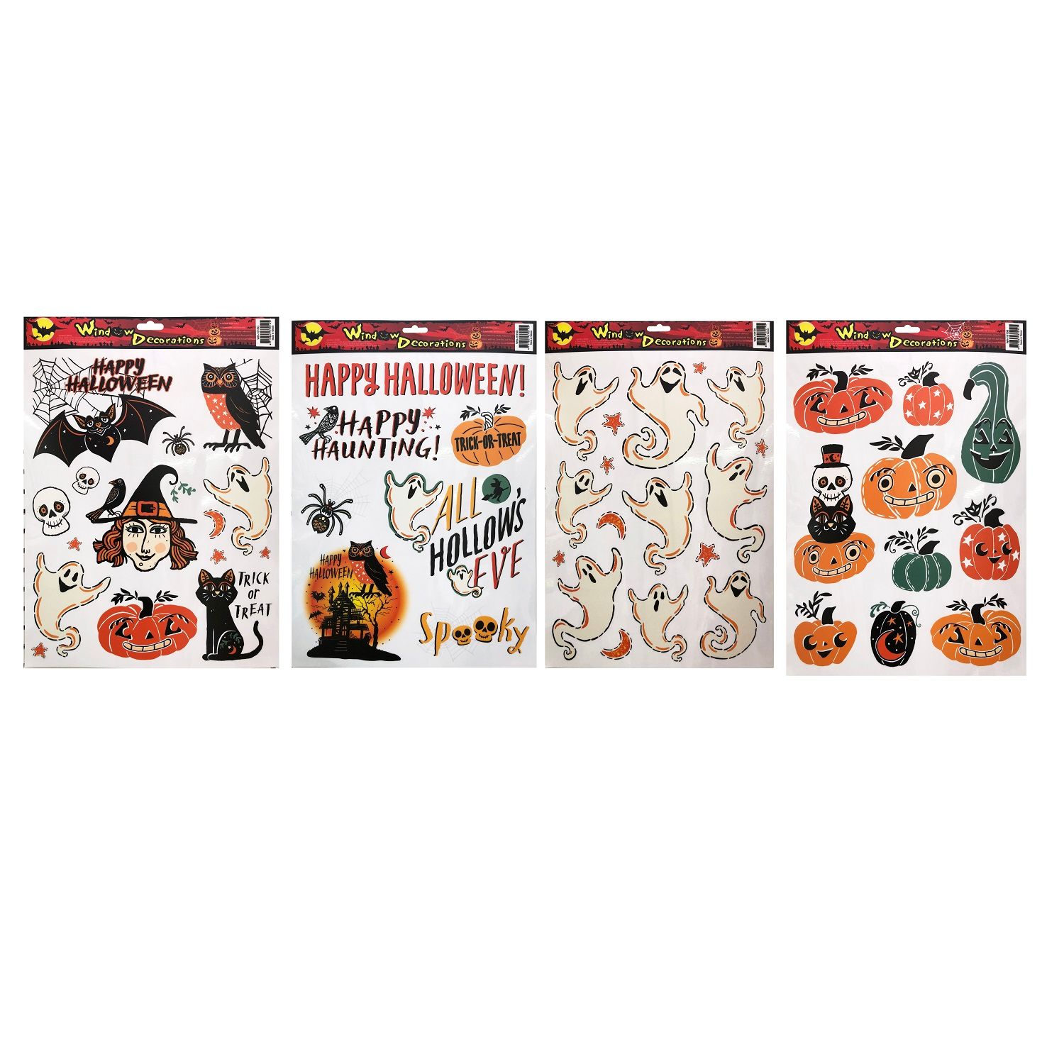 Nhãn Dán Cửa Sổ 30x42cm Với 4 Loại Halloween UBL UH01429