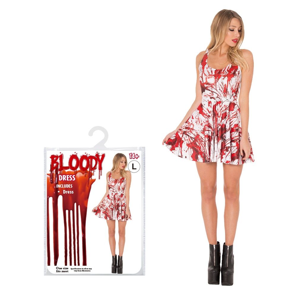 Trang phục đầm nữ đẫm máu Halloween UBL UH01514