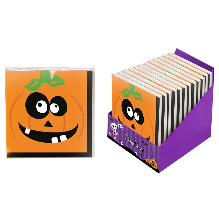 Khăn Giấy Tiệc Họa Tiết Bí Ngô 33x33cm Halloween Bộ 20 Cái Uncle Bills UH03002