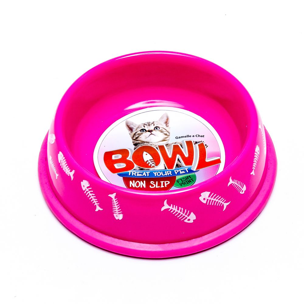 Cat Bowl Melamine Non Slip 4Asst