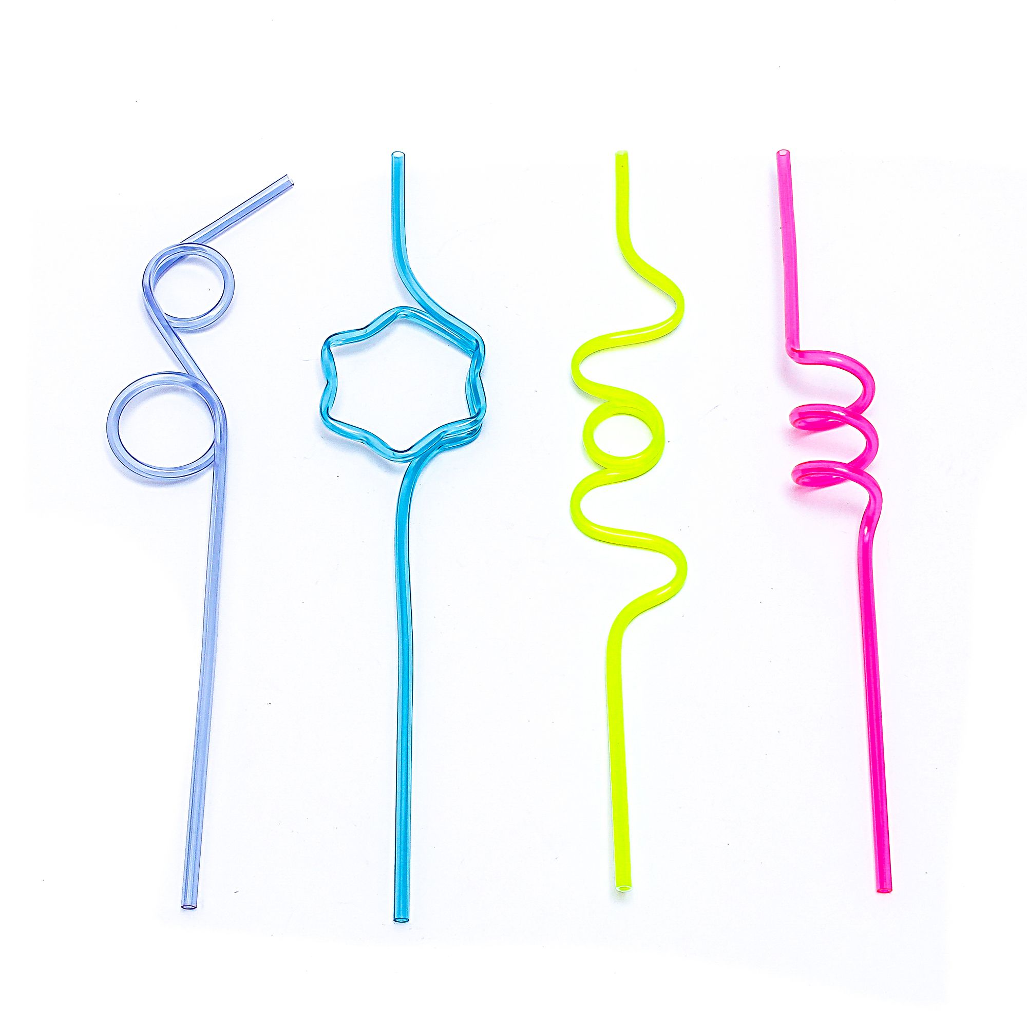 Party Straws Twisty 4Pk