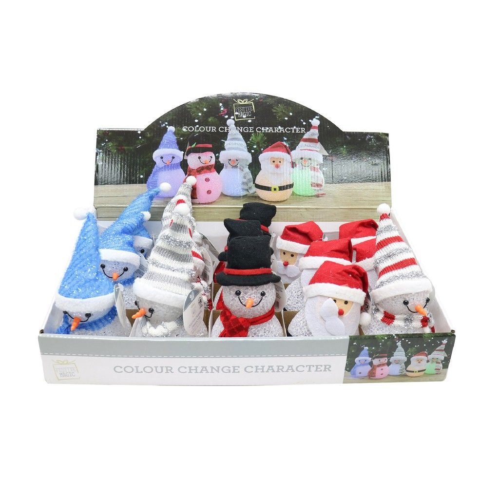 Nhân Vật Noel Phát Sáng 13-18cm 5 Mẫu UBL XB3419 Trang Trí Giáng Sinh