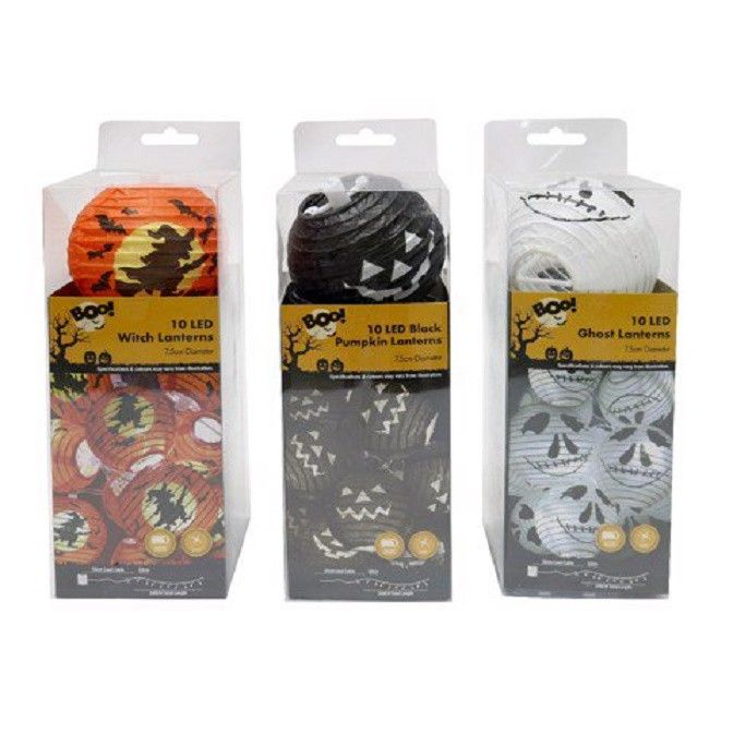 Đèn Led Hình Lồng Đèn Bí Ngô Mini Trang Trí Halloween Bộ 10 Cái Uncle Bills UH00550