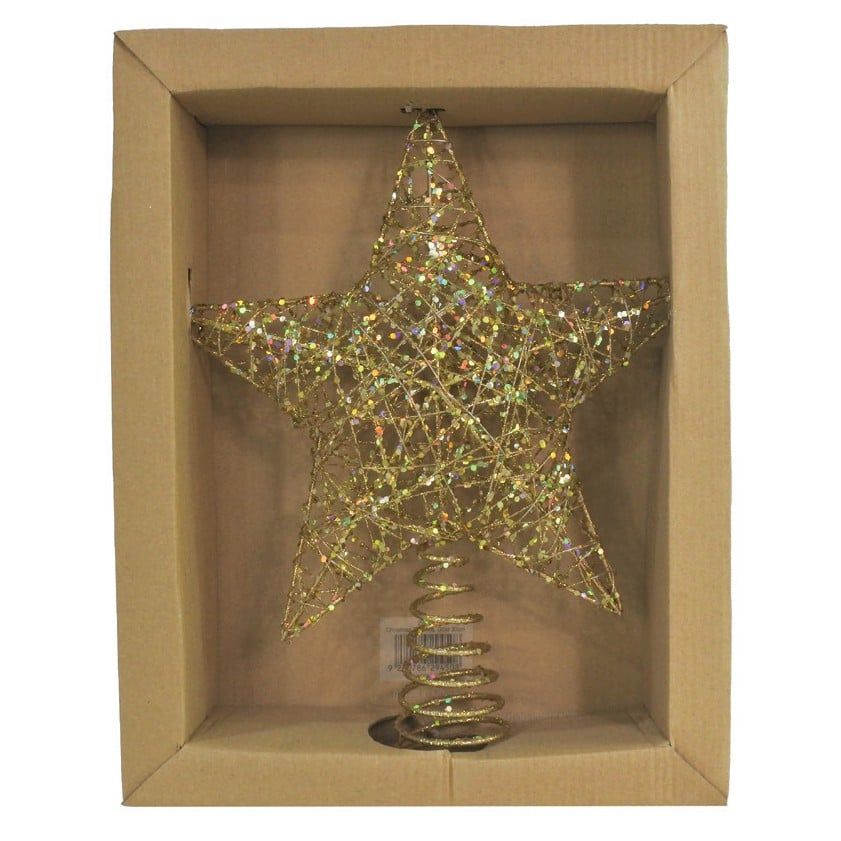 Ngôi Sao Kim Tuyến 30cm Champagne XD0123 Uncle Bills - Đồ Trang Trí Giáng Sinh