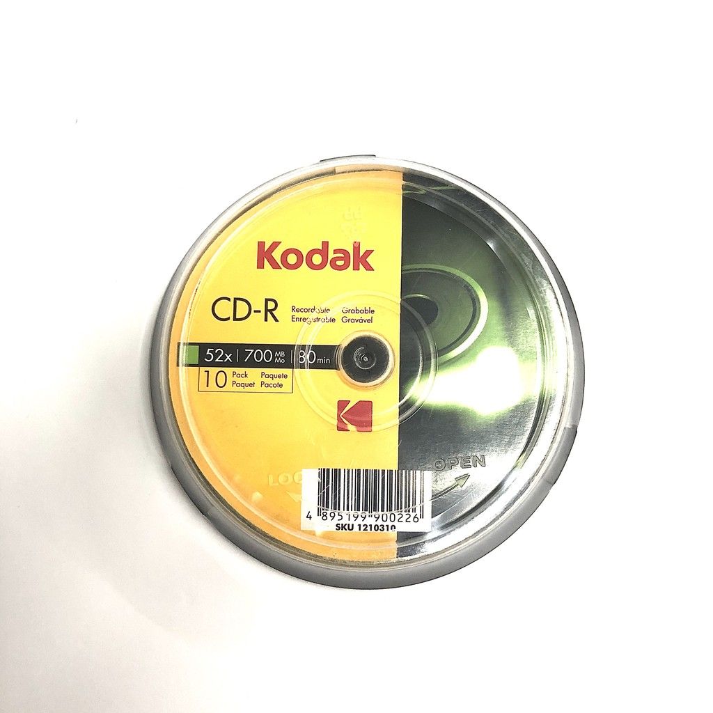 Đĩa CD-R 12X 700MB Kodak Bộ 10 Cái Uncle Bills EC0122
