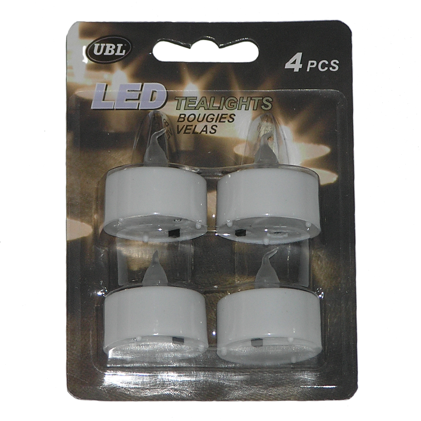 Candle Led Tea Light Flicker 4Pk