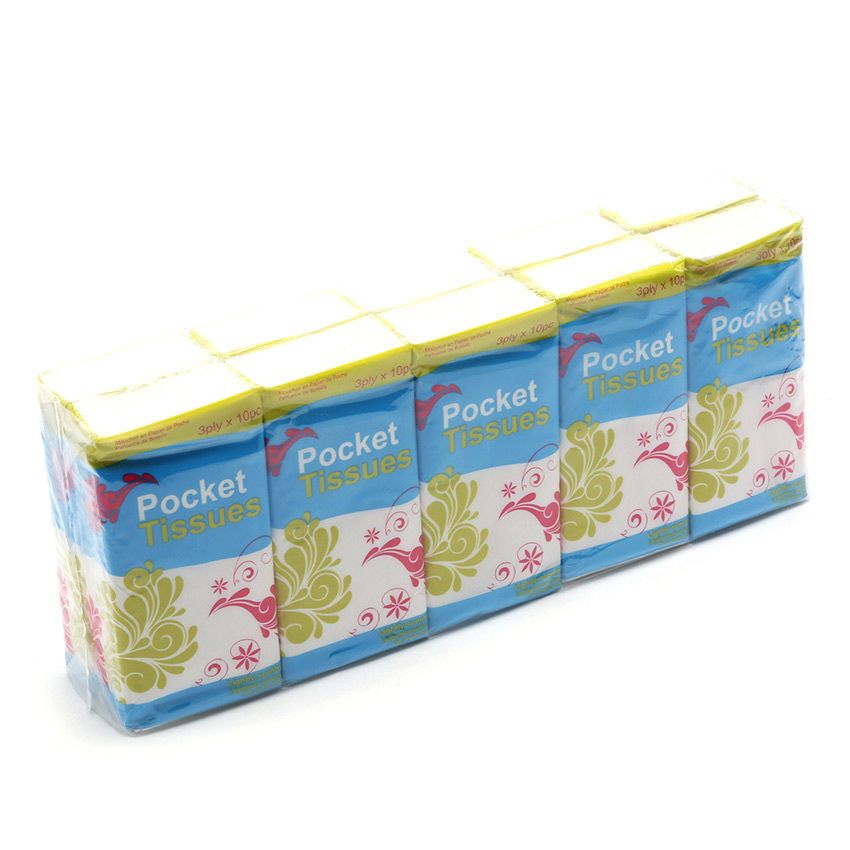 Pocket Tissues 3 Ply 10Pk