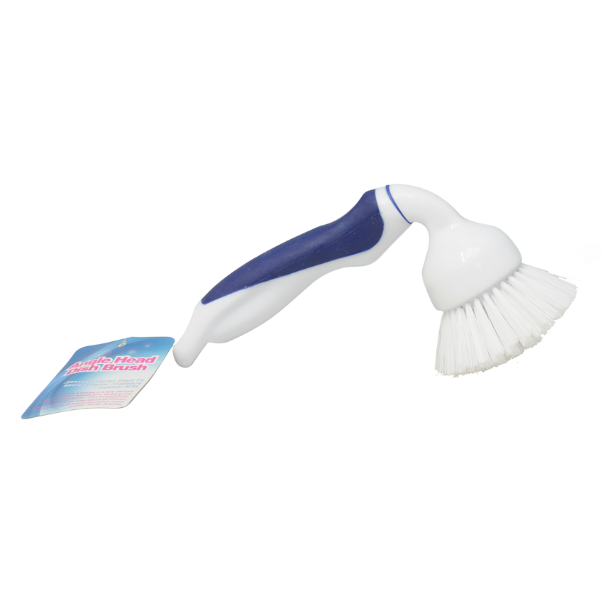 Dish Brush Angled W/Rubber Grip