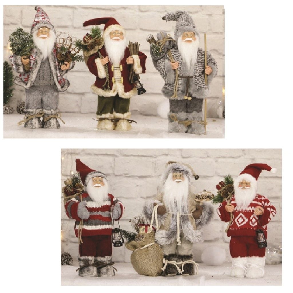 Tượng Ông Già Noel Santa Vintage 30cm 6 Loại UBL XB4238 Trang Trí Giáng Sinh