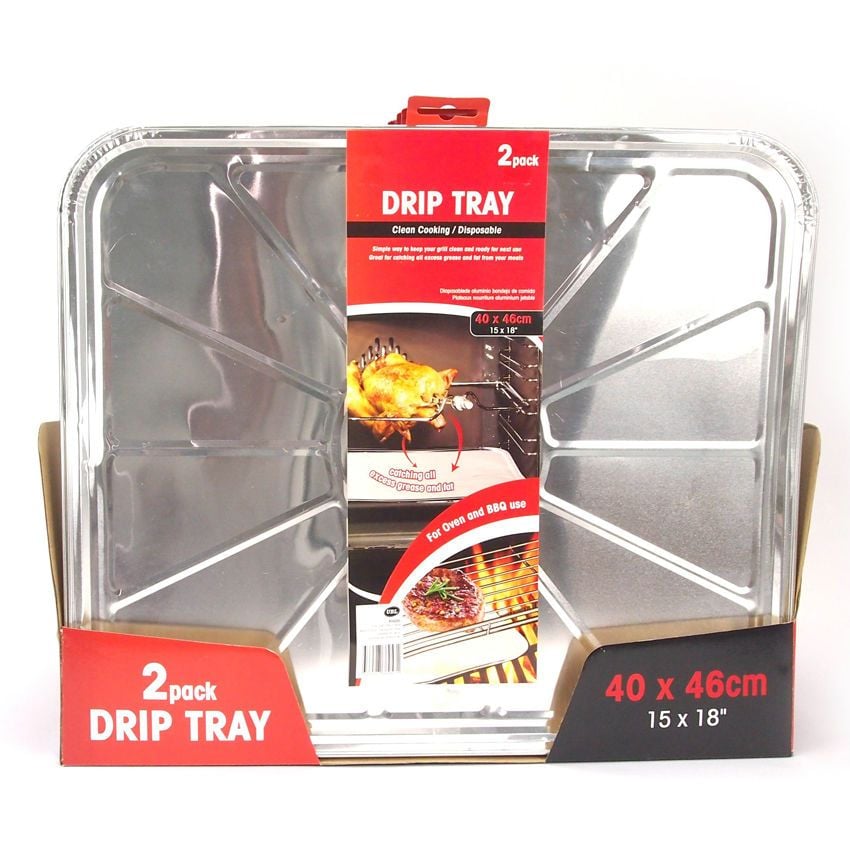 Drip Tray Set Foil 40X46Cm 2Pk