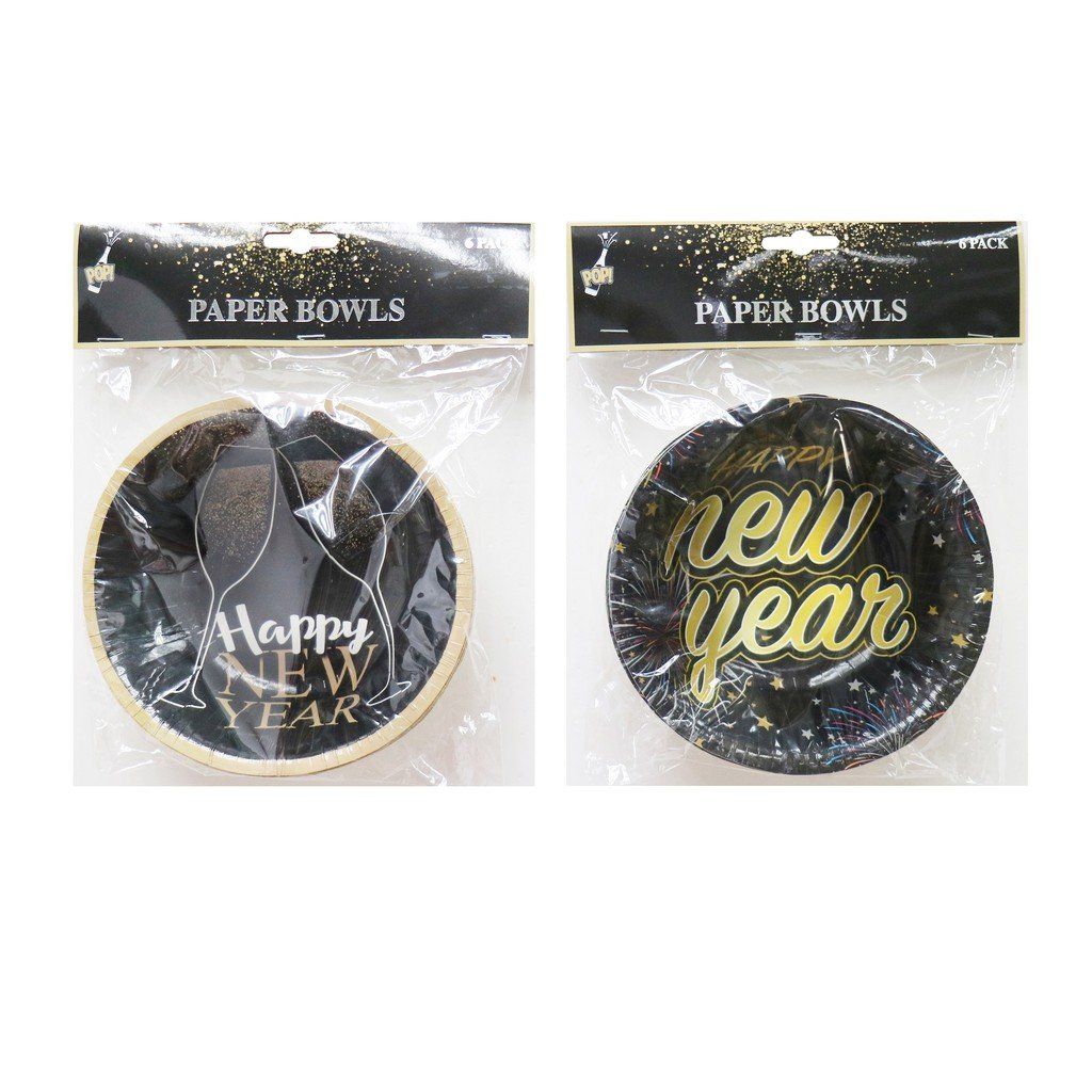 Tô Giấy Happy New Year 6 cái/gói  2 loại UBL XB4519 Trang Trí Giáng Sinh