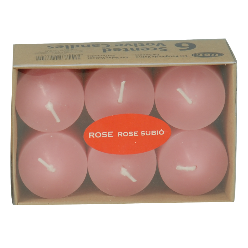 Votive Candle Scented 6Pk 4Asst