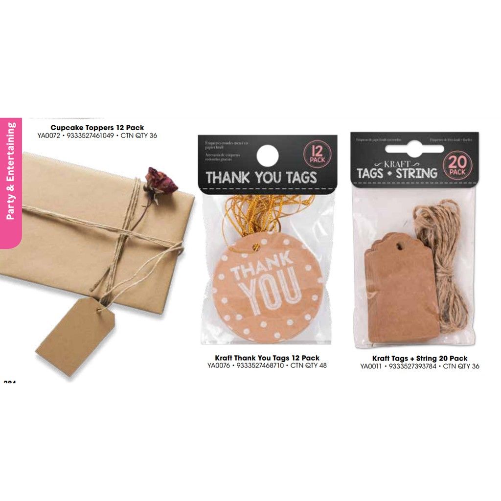 Thẻ Tag Cảm Ơn Giấy Kraft Tròn 12 Cái  Uncle Bills YA0076