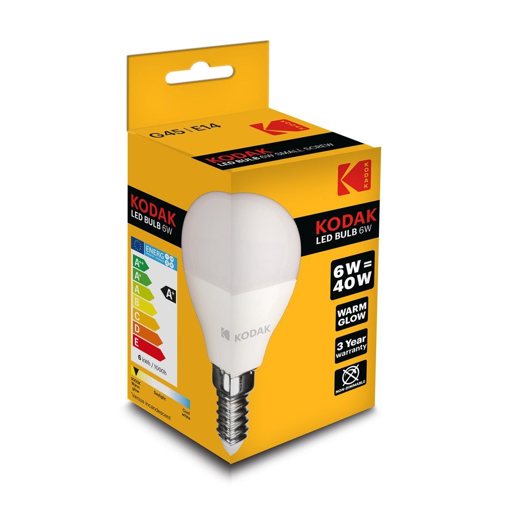 Bóng Đèn Leb Bulb Tròn 6W/40W Ánh Sáng Vàng Chui Đèn Xoay E14 Uncle Bills IL0318