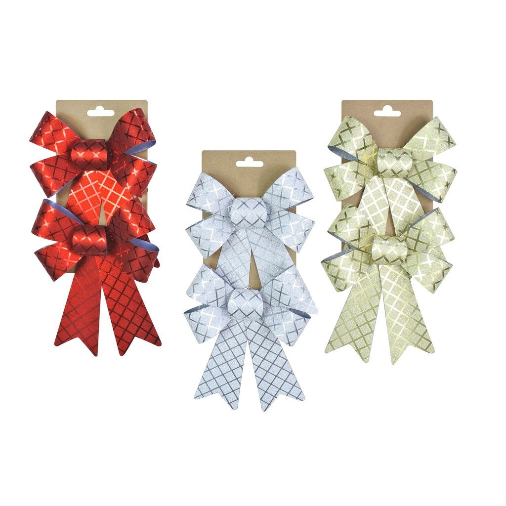 Nơ Trang Trí 14x18cm 3 Loại UBL XB4133 Trang Trí Và Gói Quà Giáng Sinh