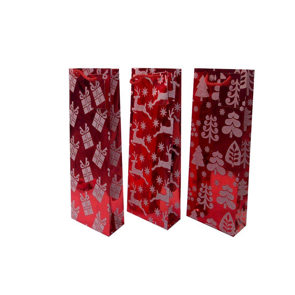 Túi kim tuyến màu đỏ đựng chai UBL XB3200 - Giao ngẫu nhiên