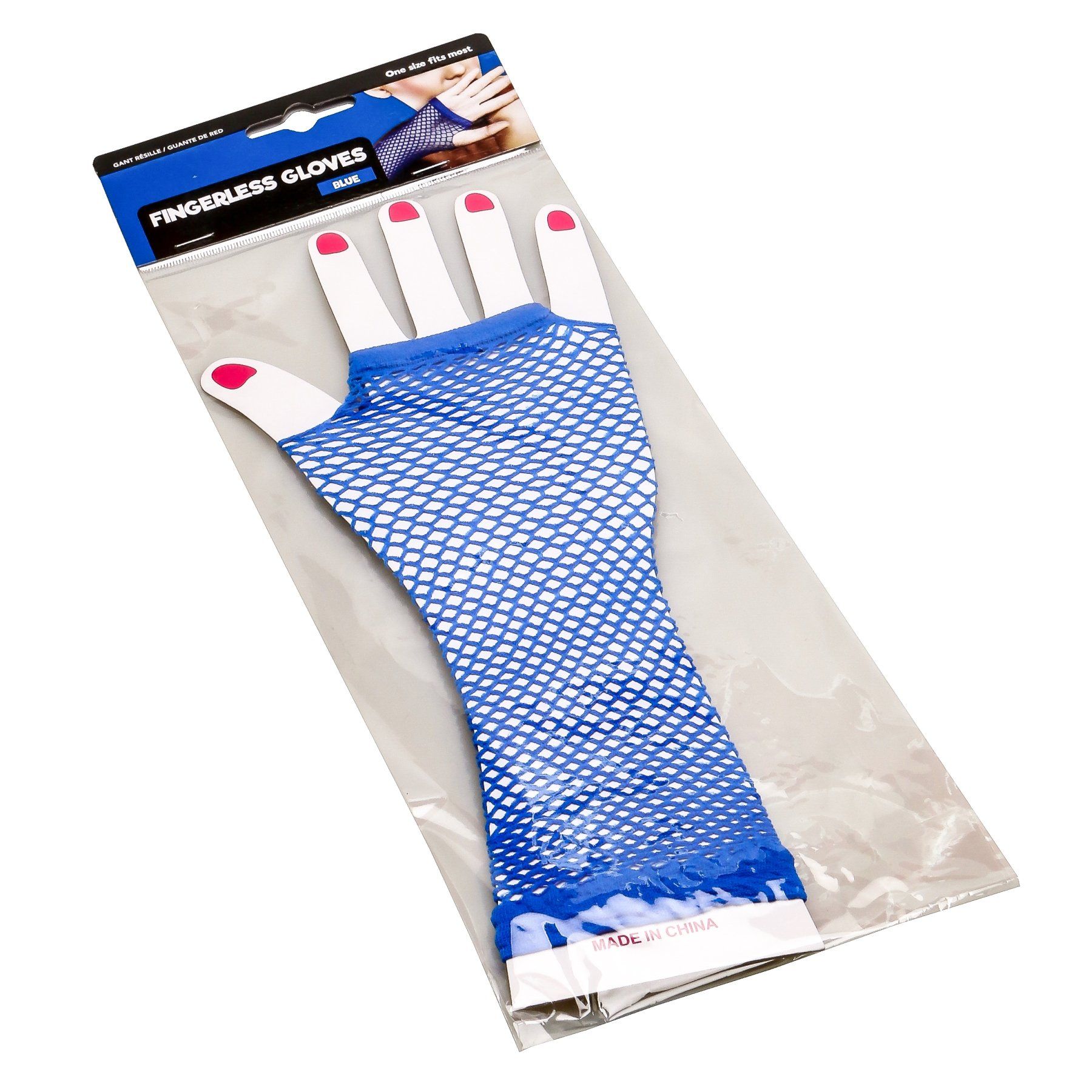 Dress Up Fishnet Gloves Blue