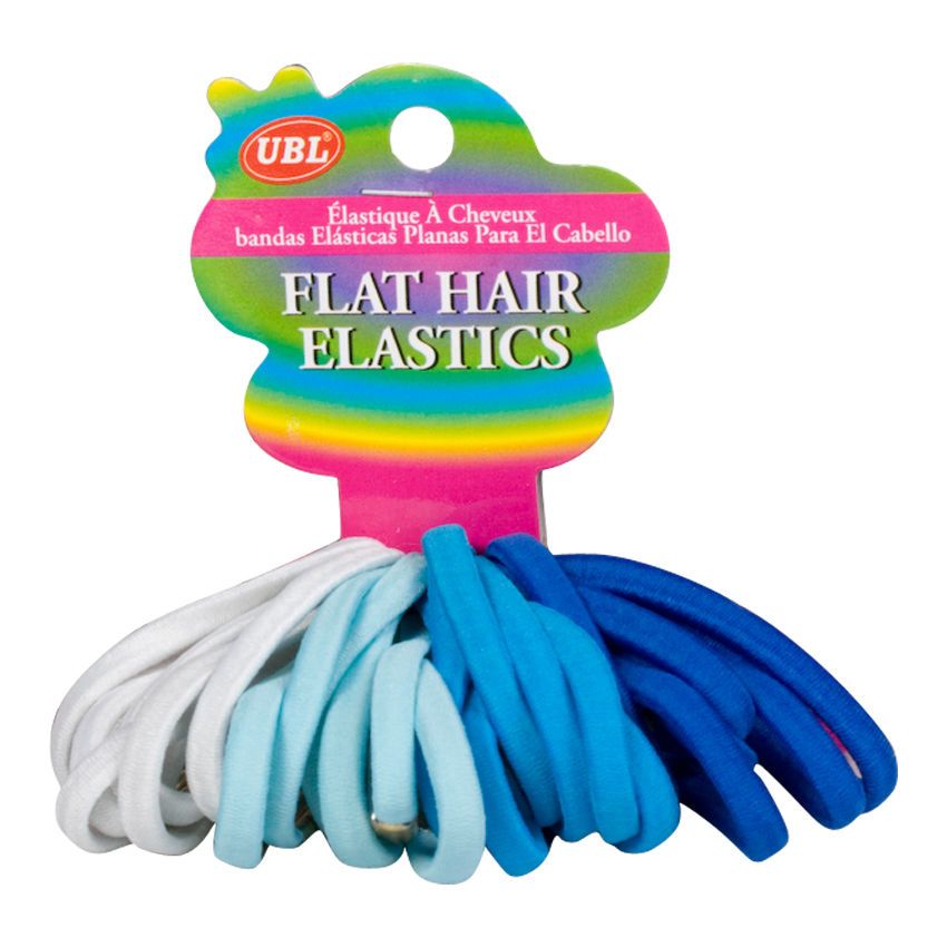 Hair Elastic Flat 24Pk 3Asst