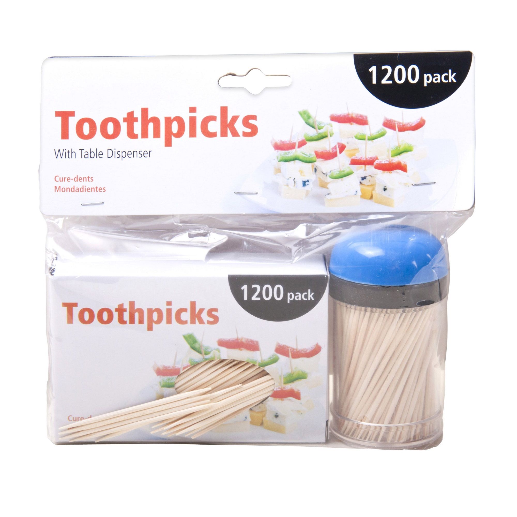 Toothpicks W/Dispenser 1200Pcs