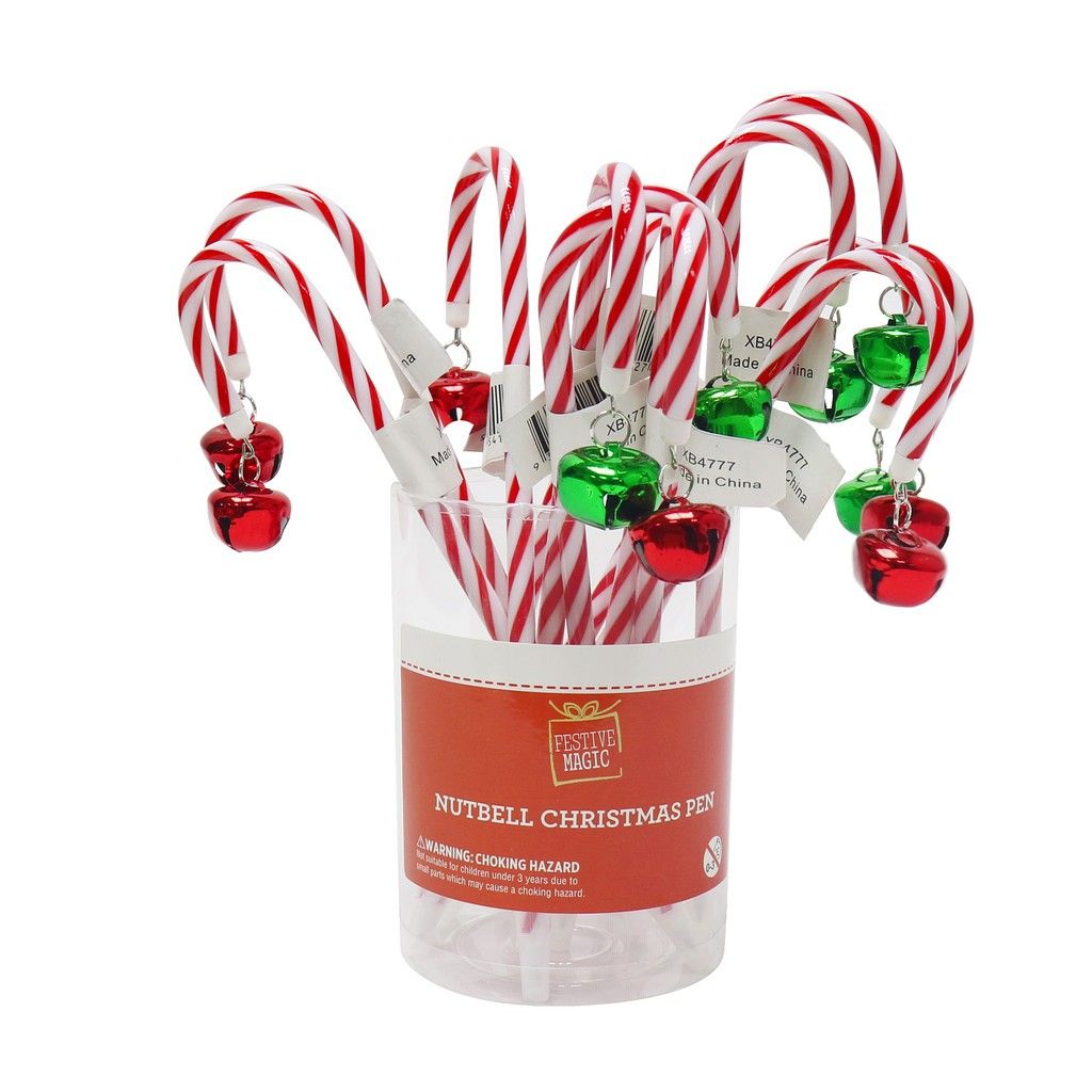 Bút Chì Hình Cây Kẹo 20cm UBL XB4777 Phụ Kiện Trang Trí Giáng Sinh