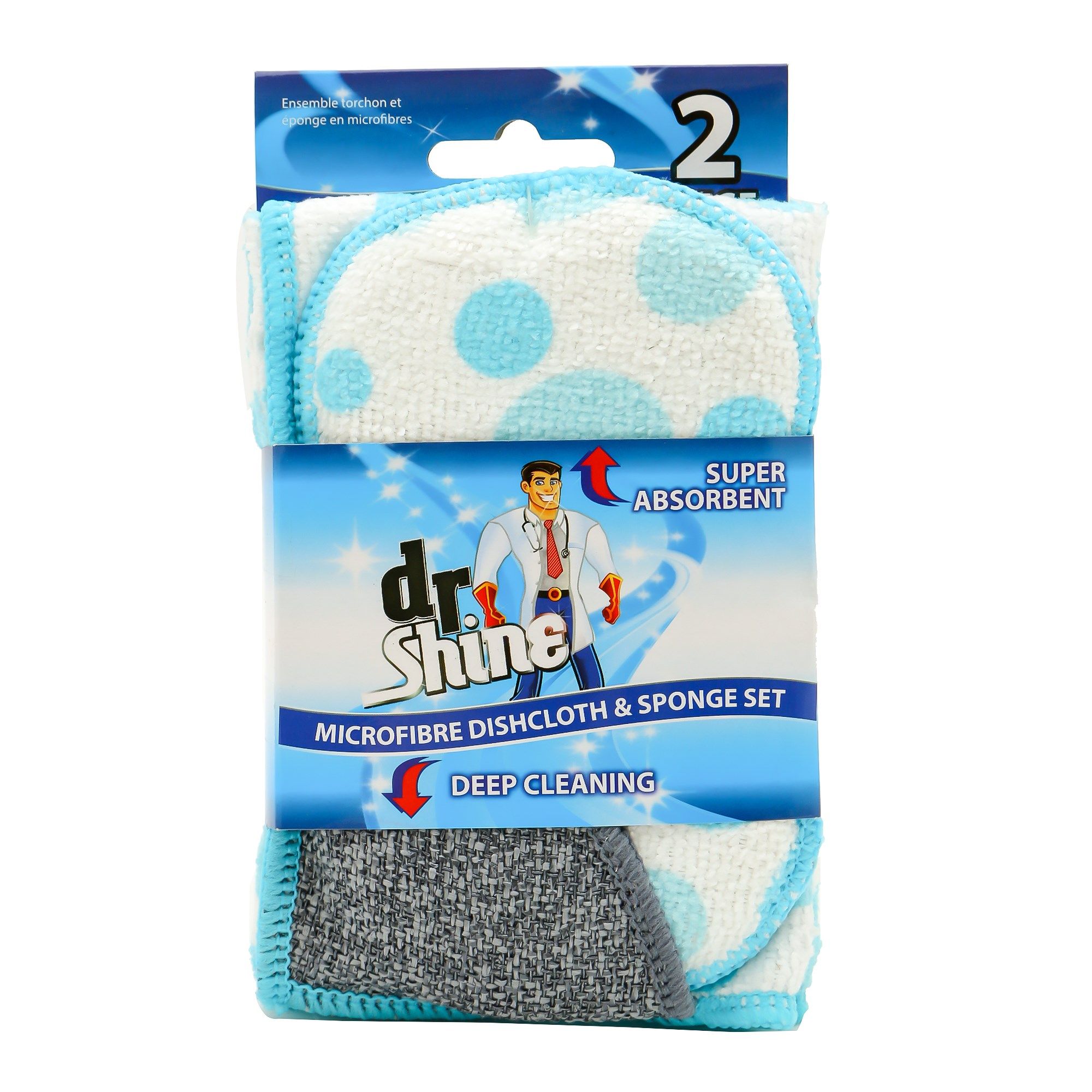 Dishcloth & Sponge M/Fibre 2Pc