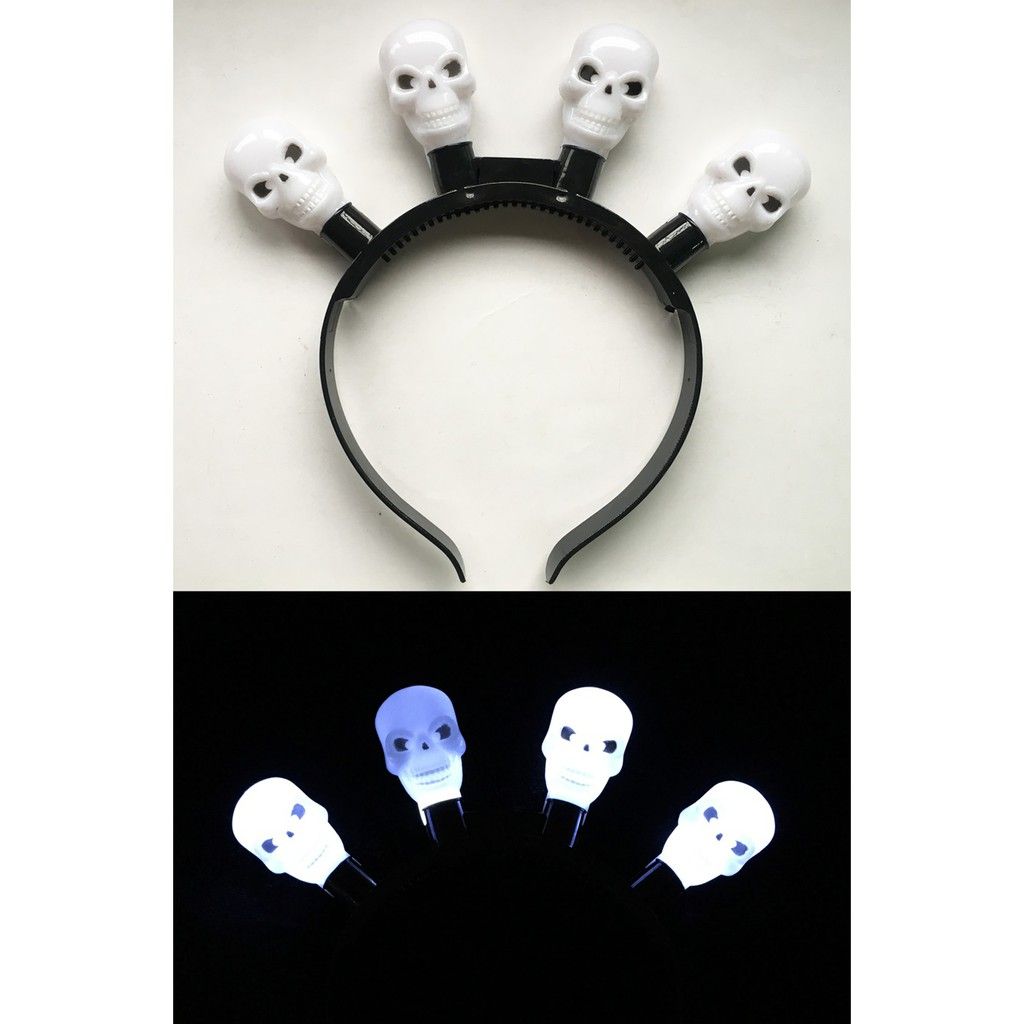 Cài Tóc Hình Đầu Lâu Phát Sáng Halloween UBL UH01575