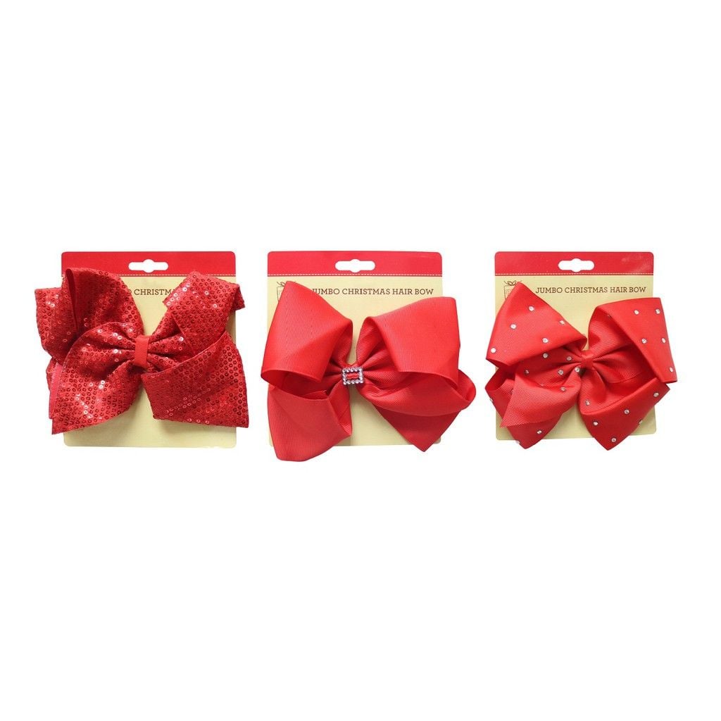 Kẹp Tóc Nơ Lớn 3 Loại UBL XB3022 Phụ Kiện Hóa Trang Giáng Sinh