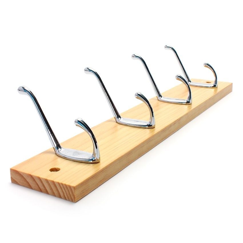 Coat Rack Chrome Hooks 6Asst