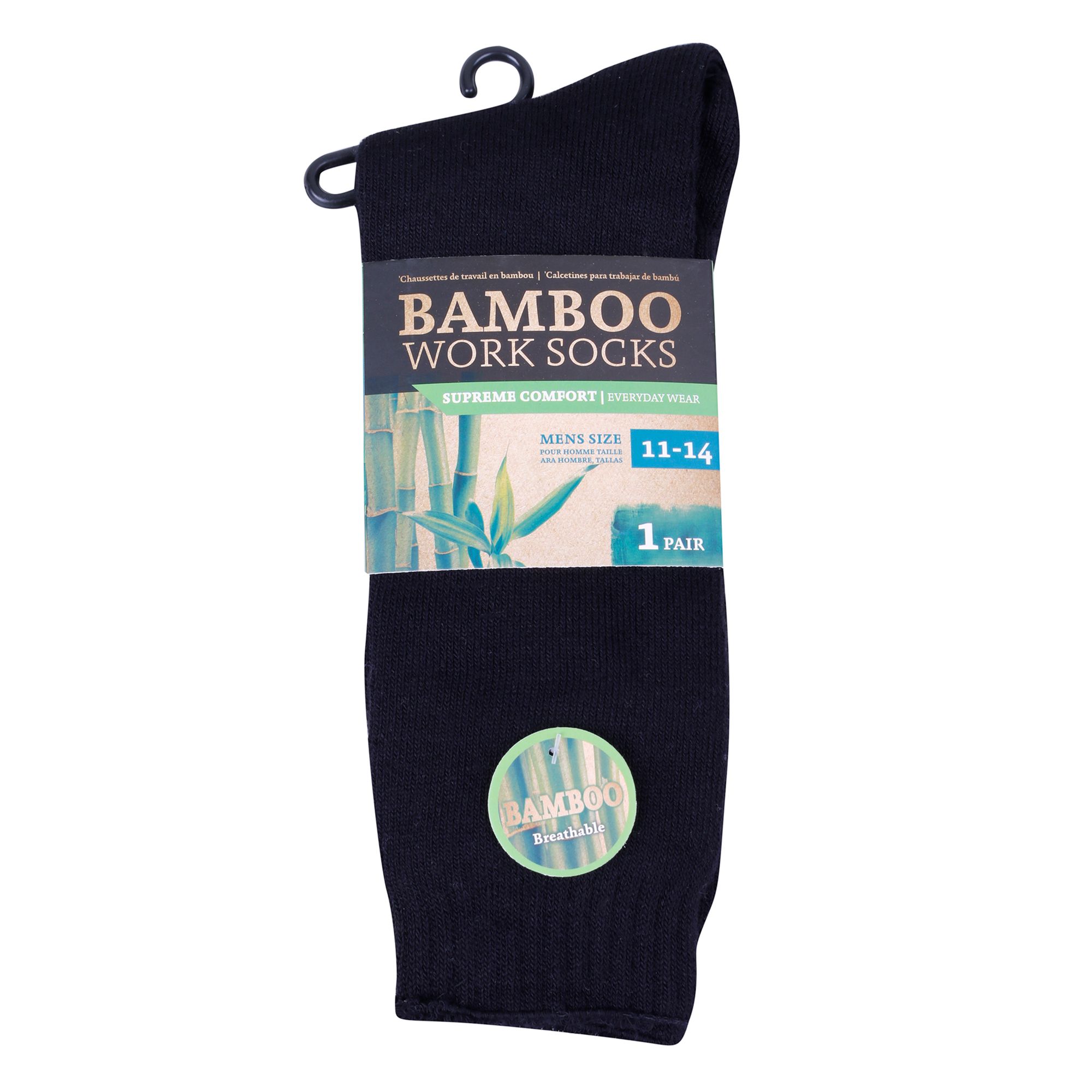 Bamboo Work Sock Mens 11 14 1P