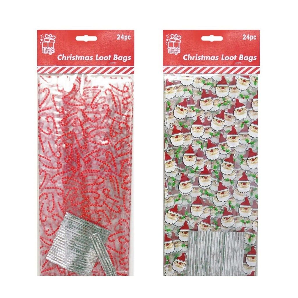 Túi quà giáng sinh kèm dây buộc 24 cái/bộ UBL XB1051