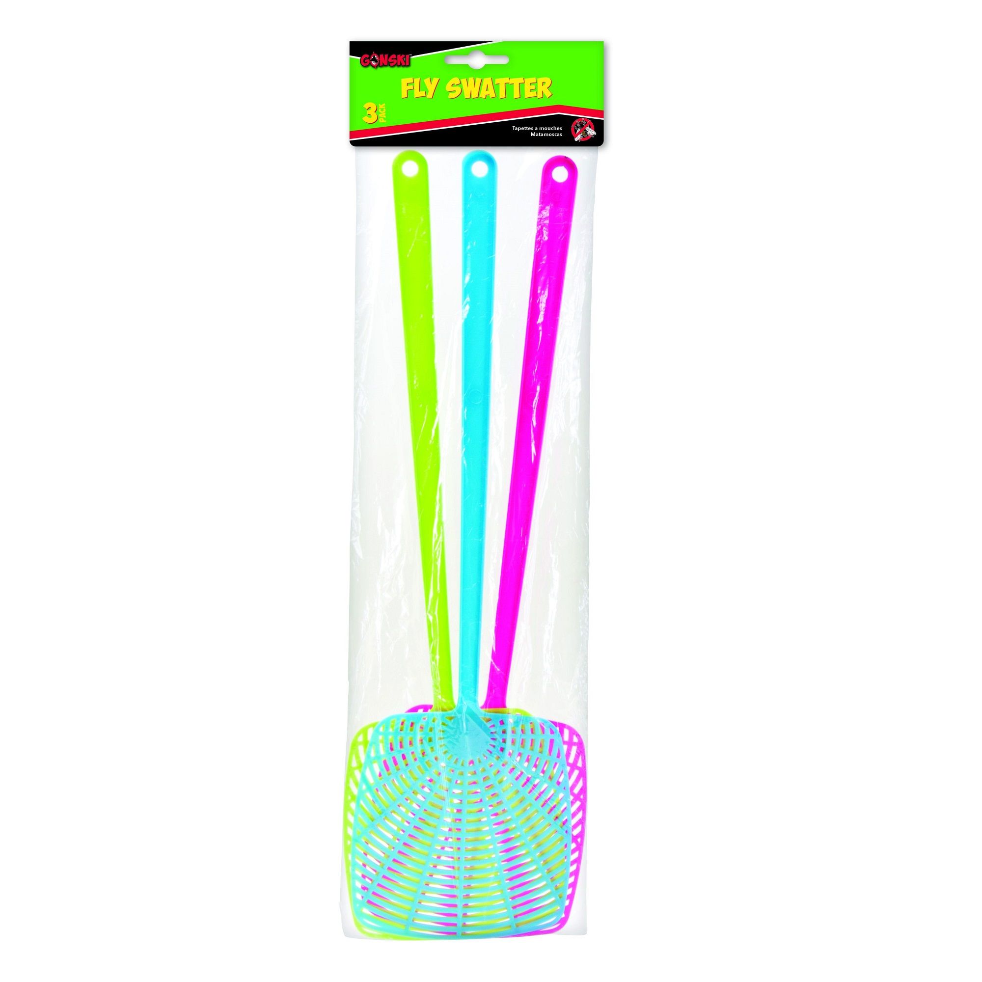 Fly Swatter Assorted 3Pk