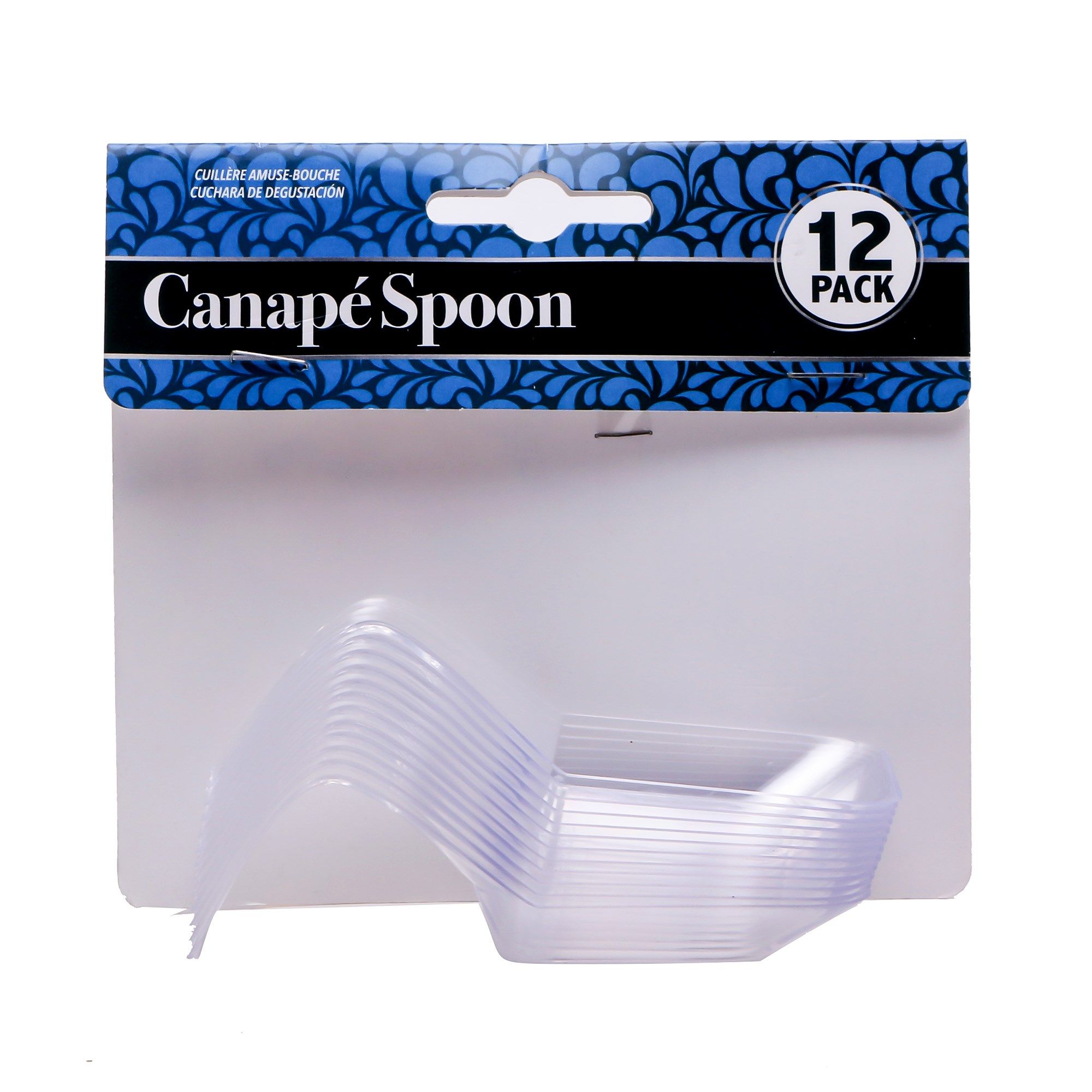 Canape Spoon Clear 12Pk