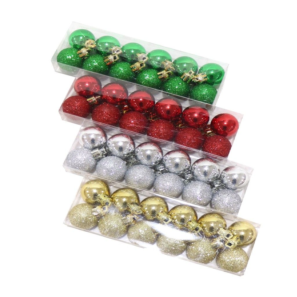 Quả Châu Trang Trí Lấp Lánh 12 Cái UBL XB4116 Trang Trí Giáng Sinh