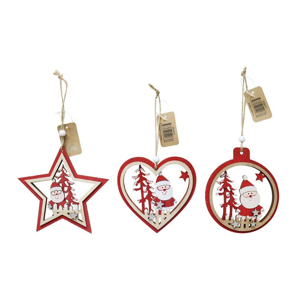 Đồ Treo Trang Trí Cây Có Ông Già Noel Santa 3 Mẫu UBL XB4674 Trang Trí Giáng Sinh