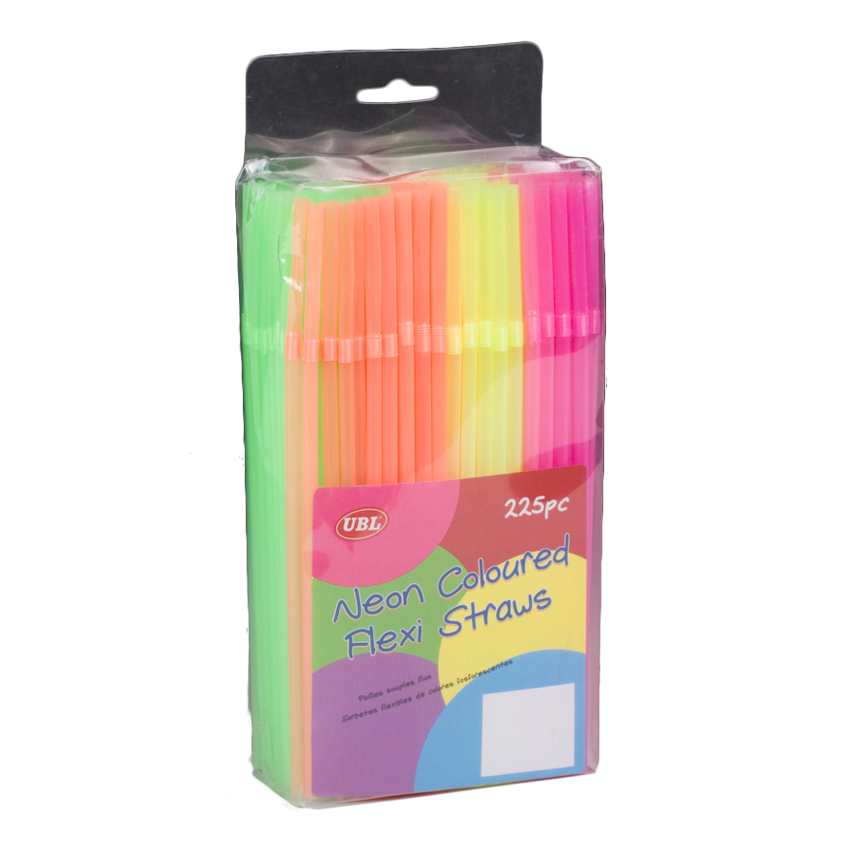 Party Straws Flexi Head 225Pk