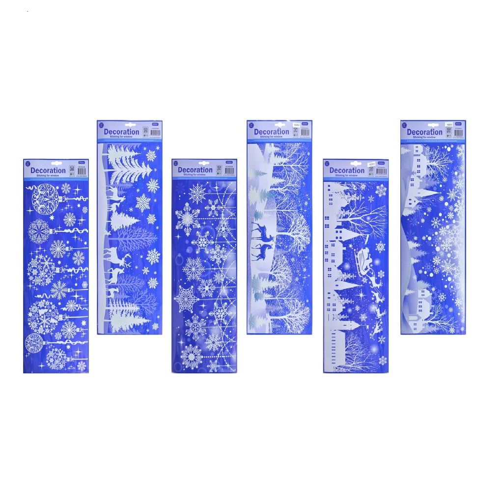 Miếng Dán Kính Cửa Sổ 6 Mẫu UBL XB4806 Sticker Trang Trí Giáng Sinh